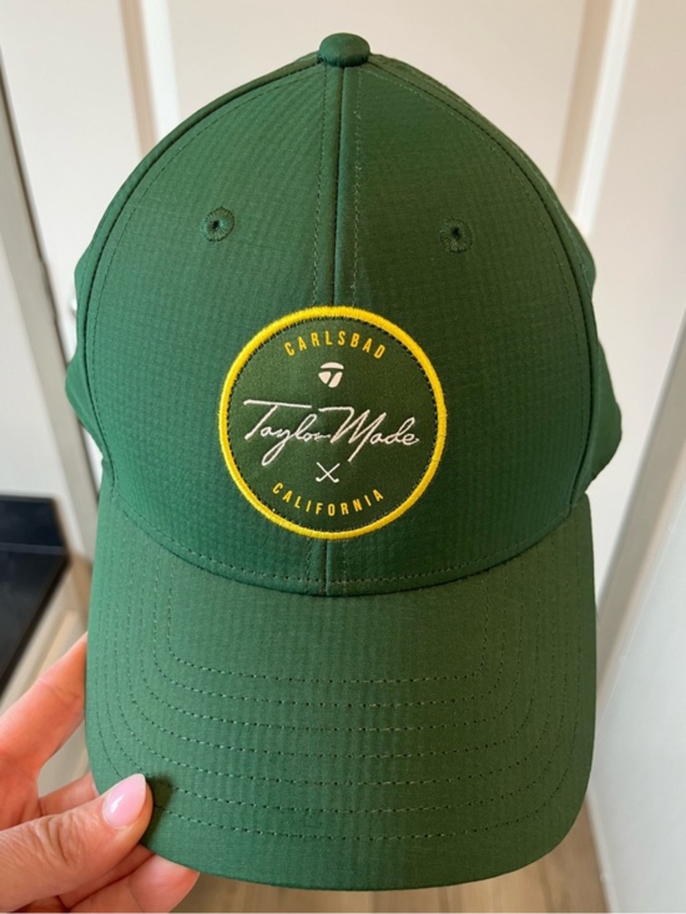 TaylorMade Preppy Green Carlsbad, California Patch Golf Hat 7nine Strapback OSF